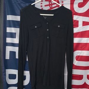 black long sleeve button down